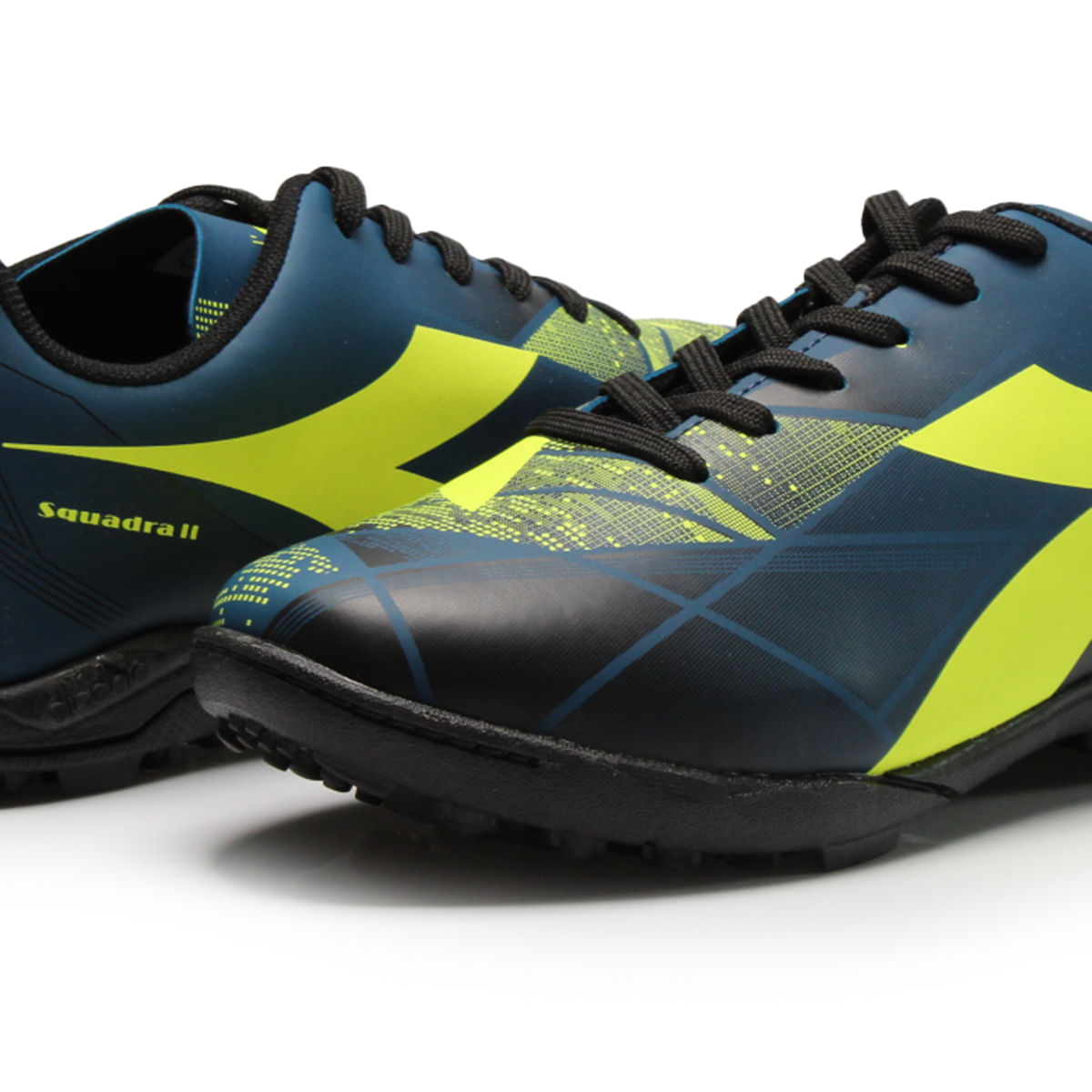 Diadora Chuteira DFAF008-02 SQUADRA II SCTY AzulPretoAmarelo Neon Sint -6-